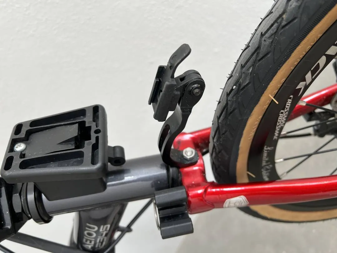 Crossmac AEIOU 12345 9 speed trifold folding foldies bike camp element pikes 3 sixty brompton red