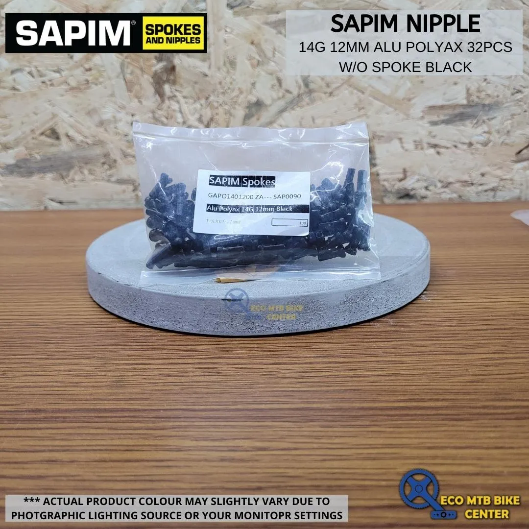 SAPIM Nipple ALU/BRASS 14g 12mm (32pcs w/o Spoke)