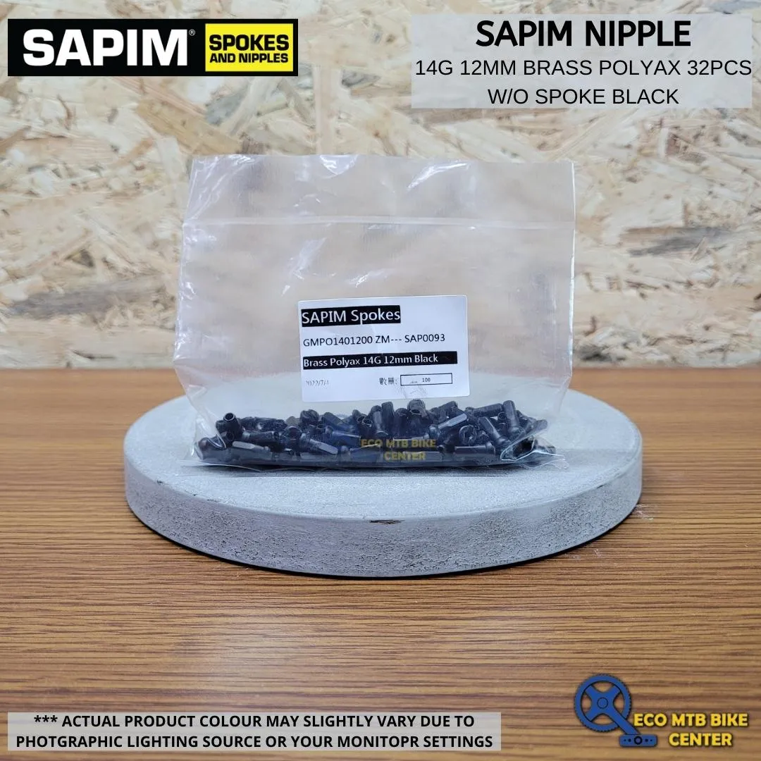 SAPIM Nipple ALU/BRASS 14g 12mm (32pcs w/o Spoke)