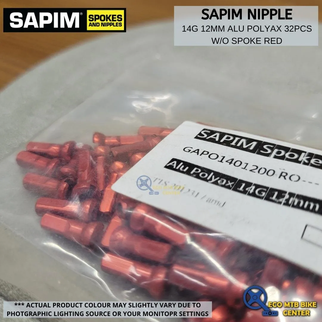 SAPIM Nipple ALU/BRASS 14g 12mm (32pcs w/o Spoke)