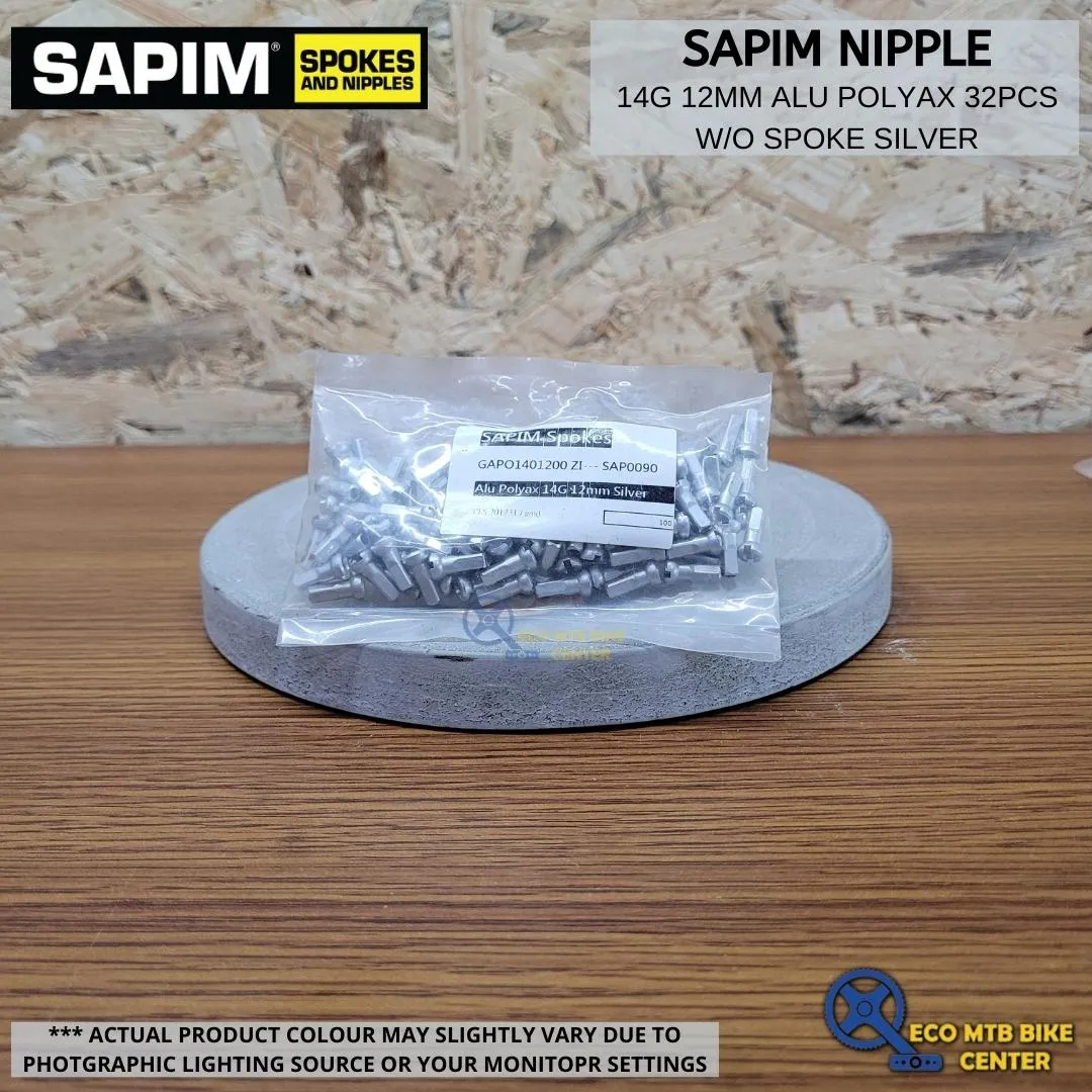 SAPIM Nipple ALU/BRASS 14g 12mm (32pcs w/o Spoke)