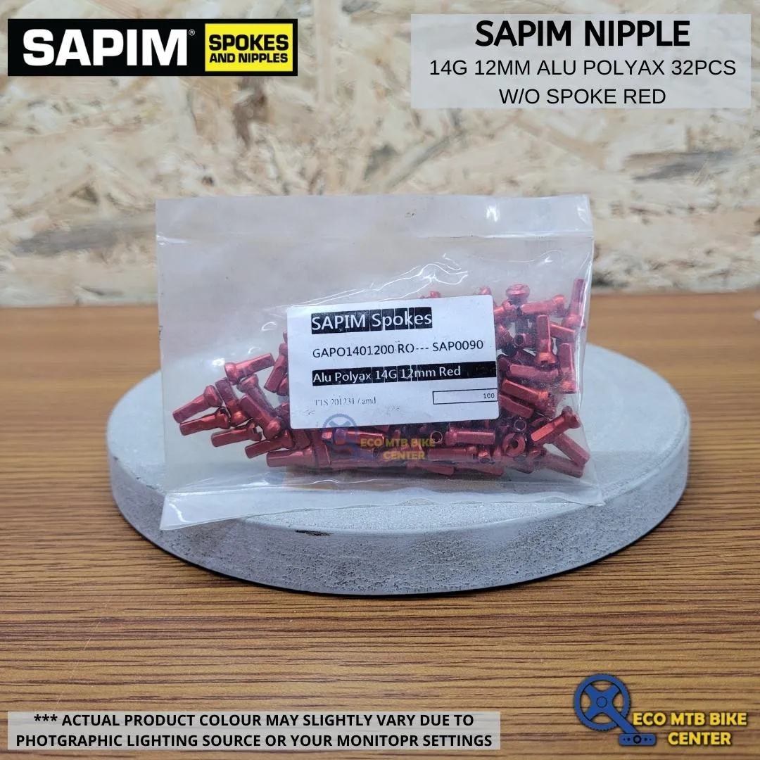 SAPIM Nipple ALU/BRASS 14g 12mm (32pcs w/o Spoke)