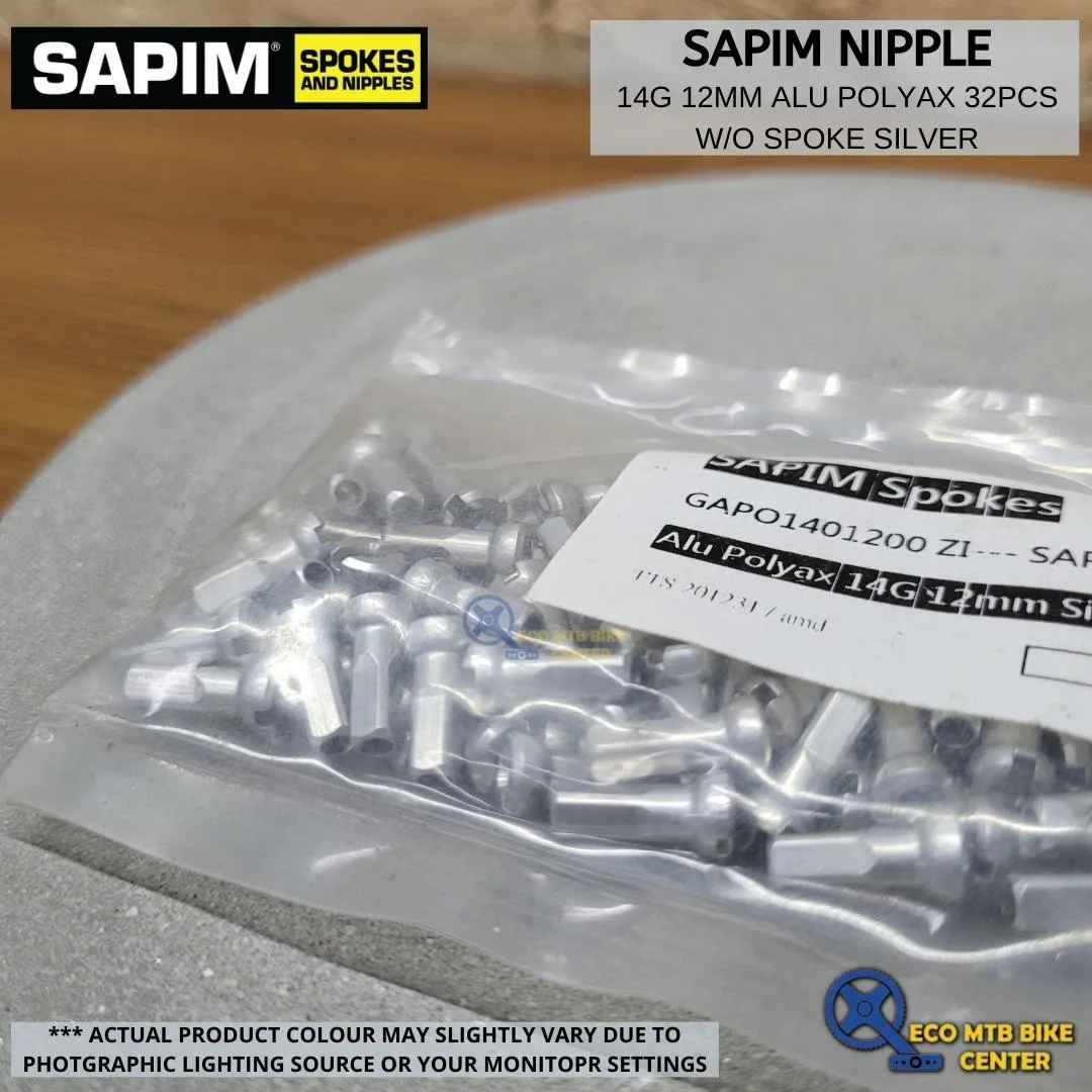 SAPIM Nipple ALU/BRASS 14g 12mm (32pcs w/o Spoke)