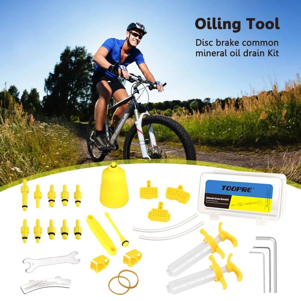 1 Set Bicycle Hydraulic Disc Brake Oil Bleed Kit For Mountain Bike Oil Change Toolsl