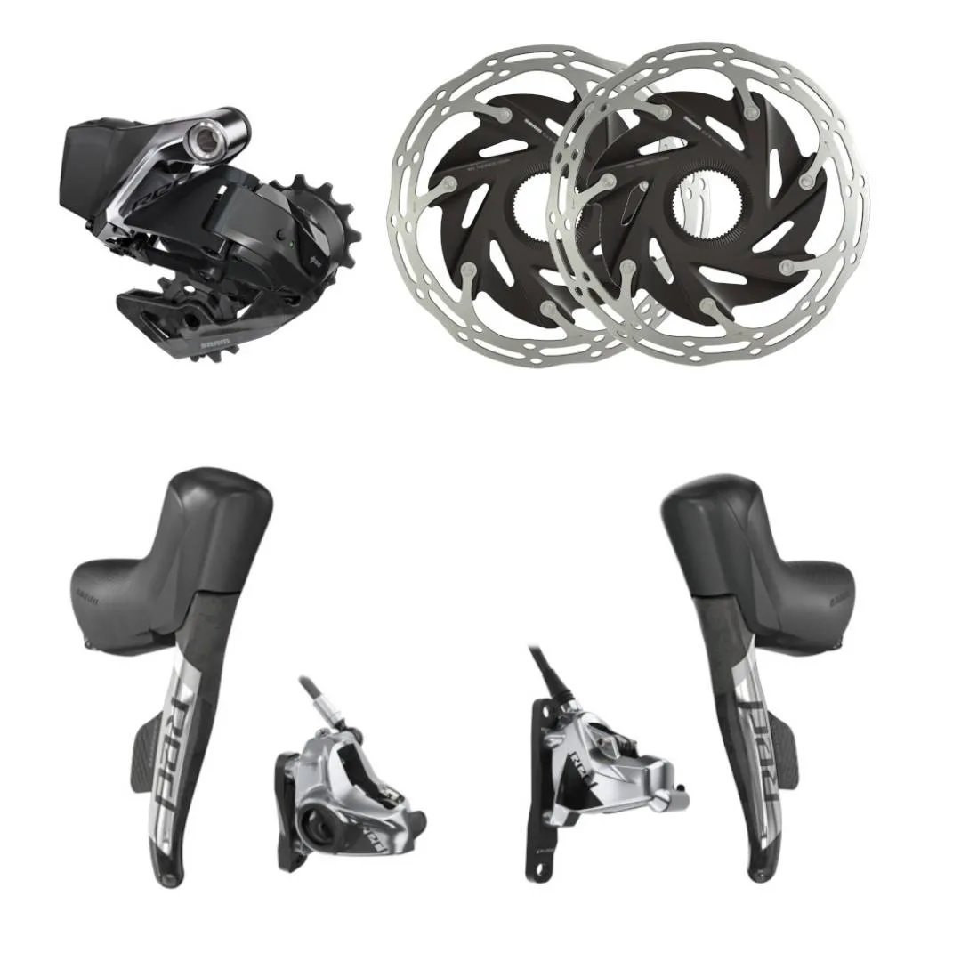 SRAM RED ETap AXS HRD 2x12 Upgrade Set With Hydraulic Disc Brakes - Flat Mount - Centerlock