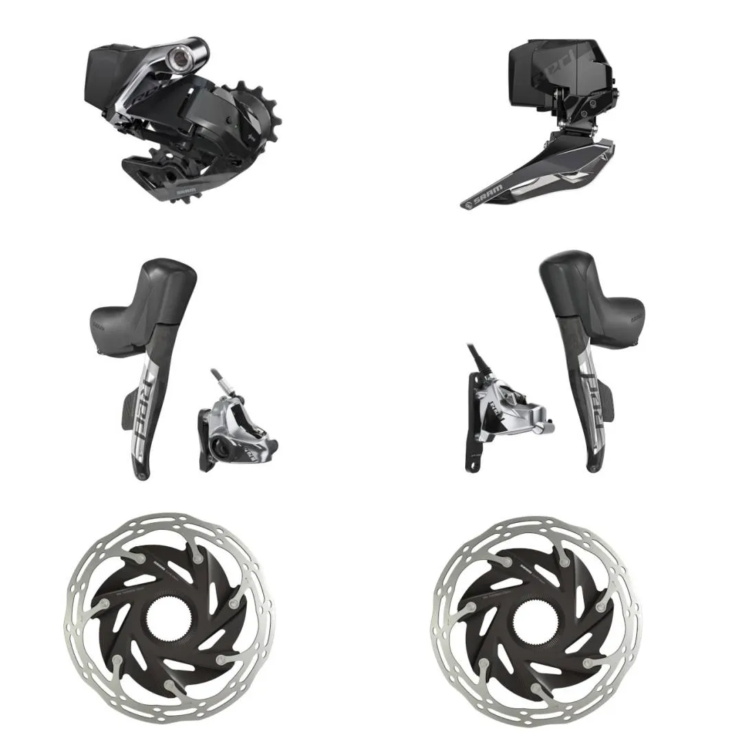 SRAM RED ETap AXS HRD 2x12 Upgrade Set With Hydraulic Disc Brakes - Flat Mount - Centerlock