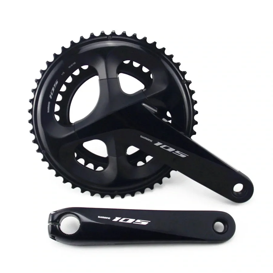 Shimano 105 FC-R7000 Crankset  53-39 52-36 50-34 Black Silver 165mm 170mm 172.5mm 175mm R7000