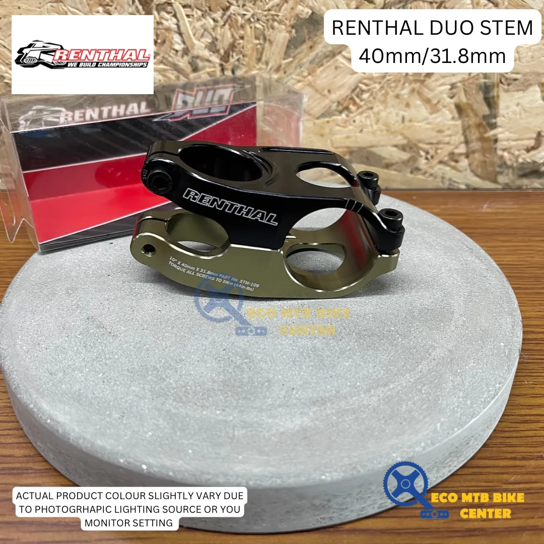 Renthal Stem Duo Ã˜31.8mm 40mm 10Â° rise Black/Gold