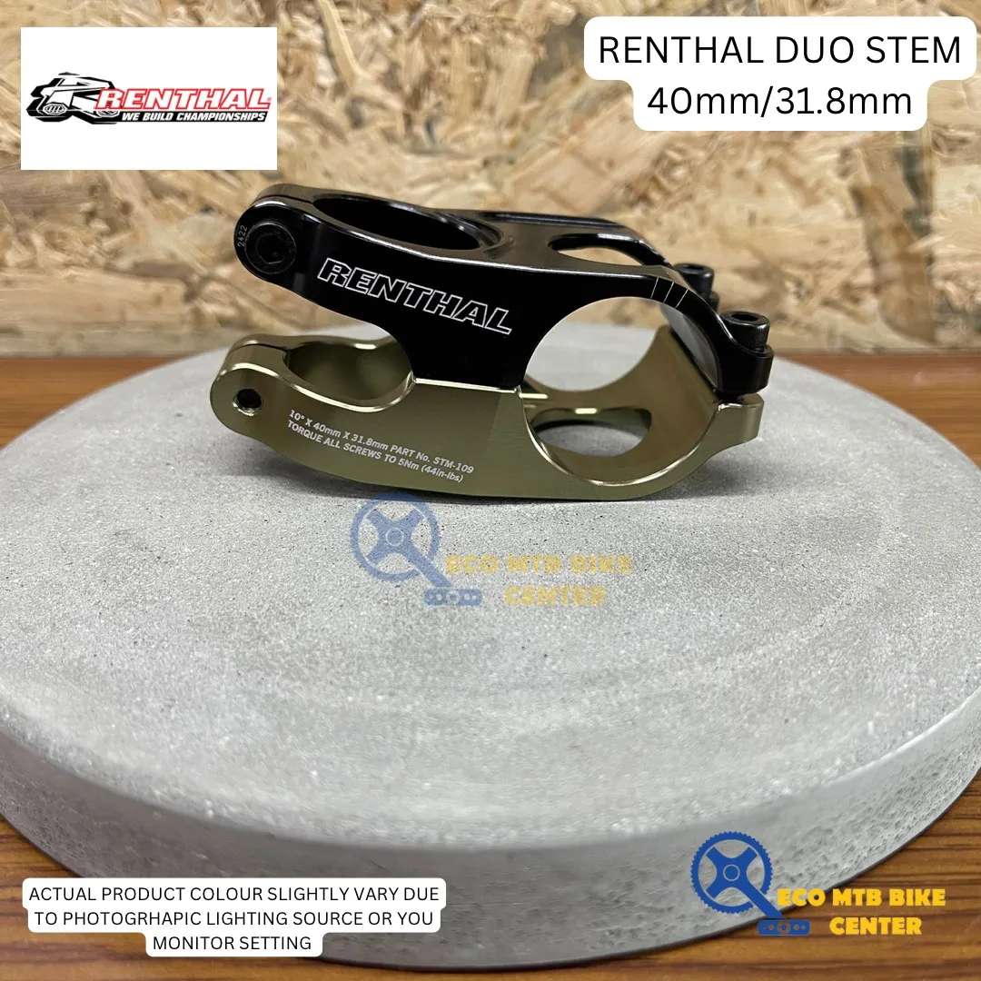Renthal Stem Duo Ã˜31.8mm 40mm 10Â° rise Black/Gold