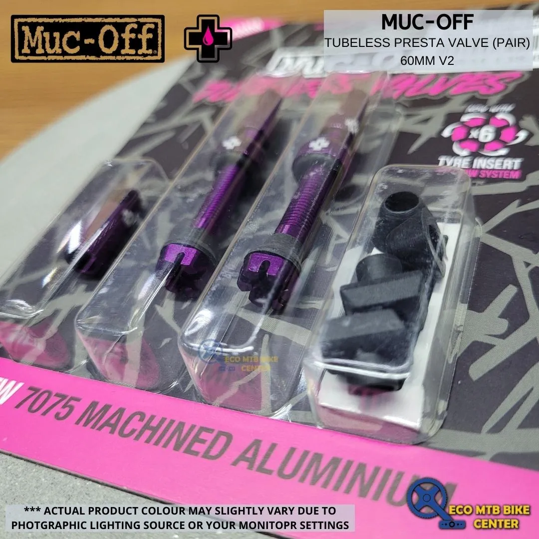 MUC-OFF Tubeless Presta Valve (Pair) 44mm/60mm v2