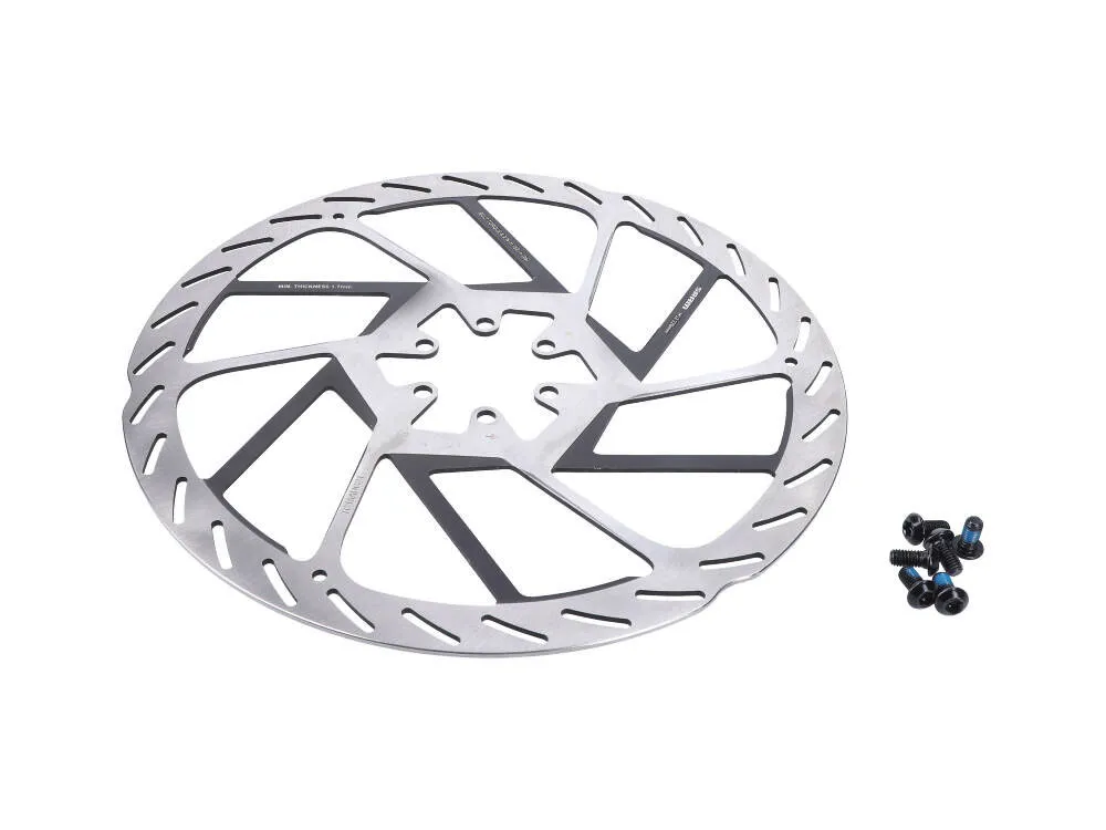 SRAM Brake Disc HS2 Rotor Rounded Edges 220mm 200mm 180mm 160mm | 6 Bolts Center Lock (1 Piece)