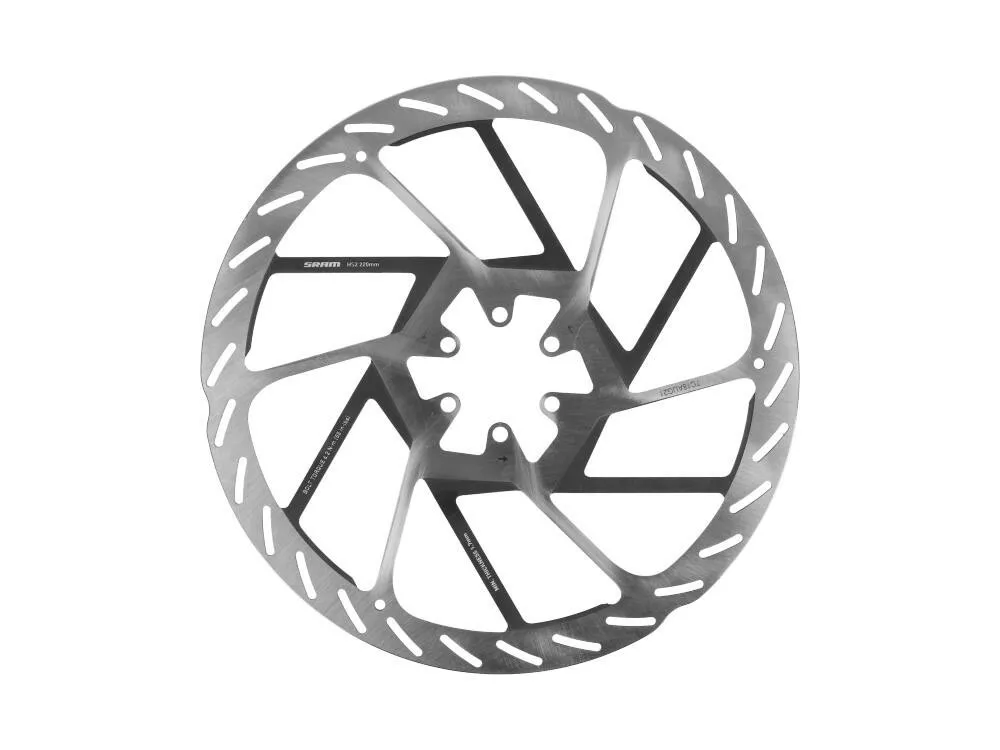 SRAM Brake Disc HS2 Rotor Rounded Edges 220mm 200mm 180mm 160mm | 6 Bolts Center Lock (1 Piece)
