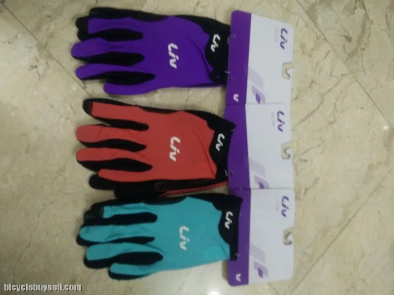 LIV Logo series Full Finger Cycling gloves for women in 3 colors