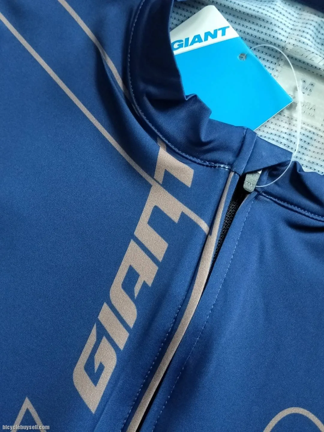 Giant Pro - Gold/Blue Short Sleeves Cycling Jersey Pro Cut