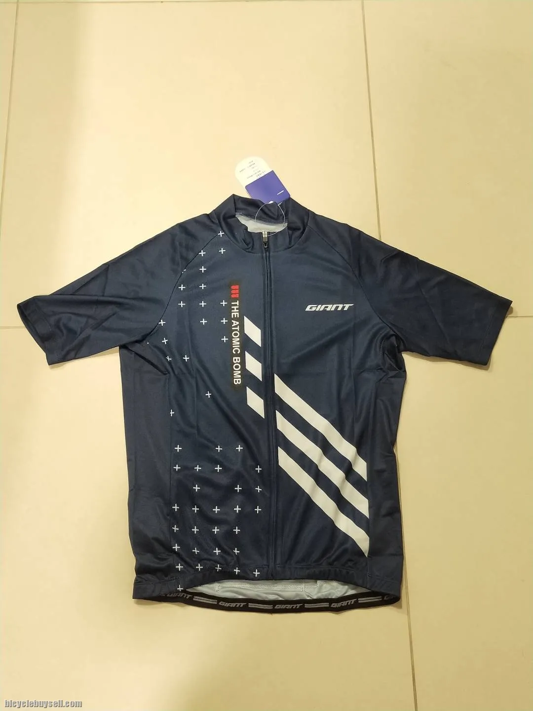 Giant Atomic Series NavyBlue Club Cut Short Sleeves Cycling Jersey