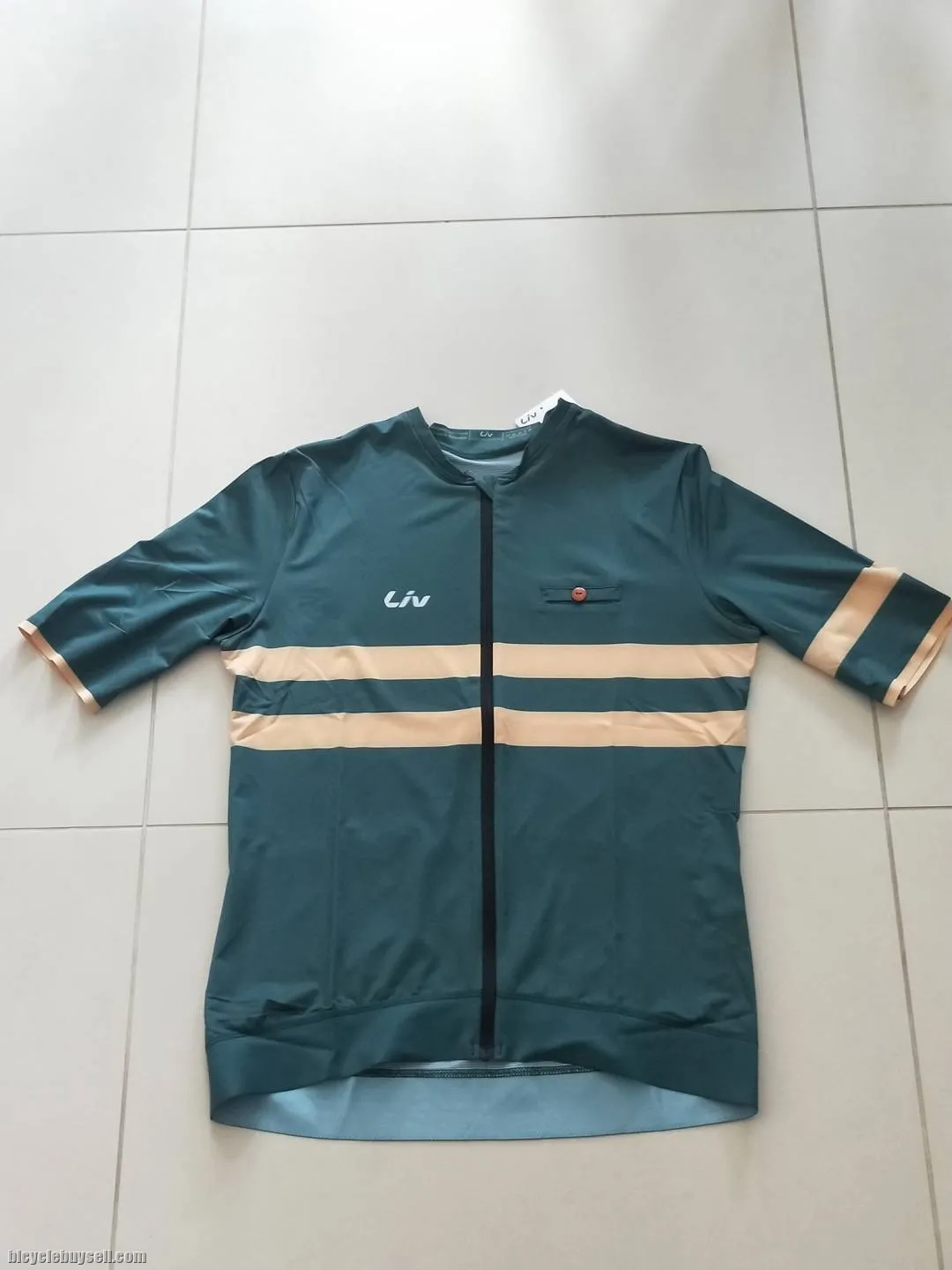 LIV 2nd Element Race Cut Cycling Jersey Short Sleeves in Green-Yellow and NavyBlue-Purple Colors