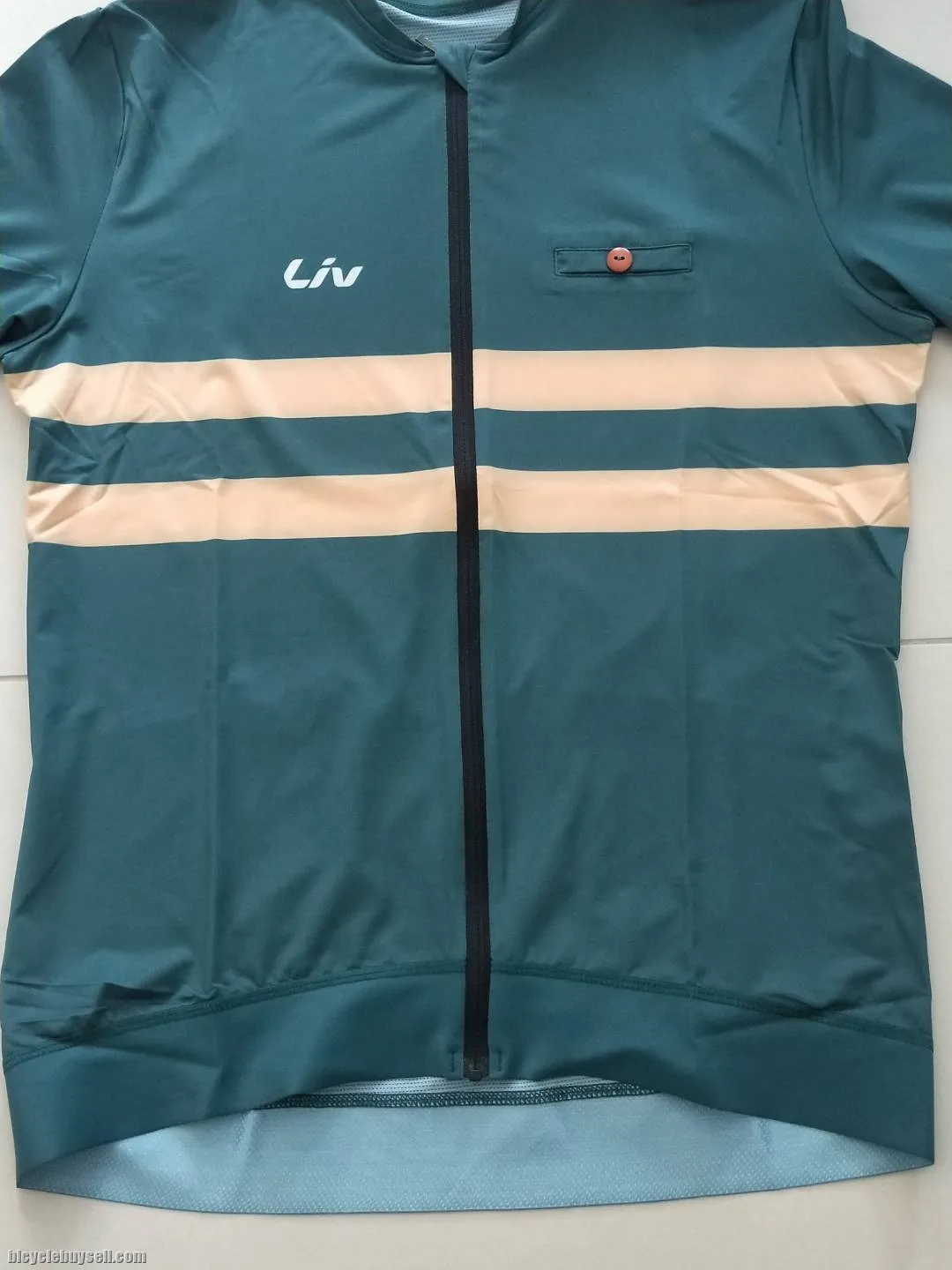 LIV 2nd Element Race Cut Cycling Jersey Short Sleeves in Green-Yellow and NavyBlue-Purple Colors