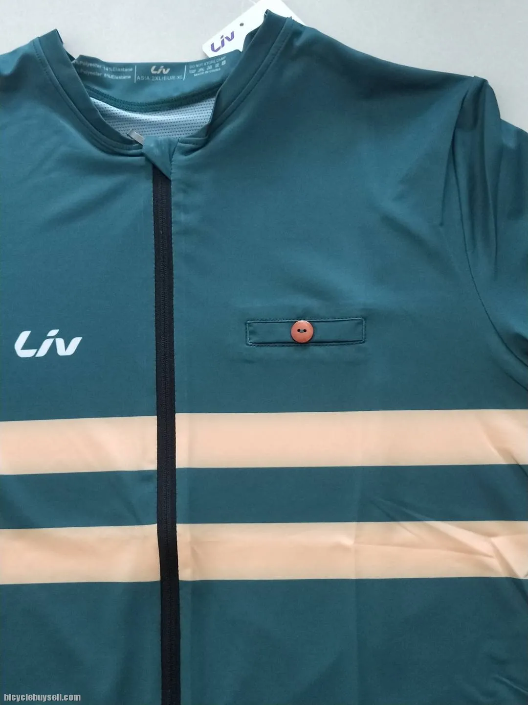 LIV 2nd Element Race Cut Cycling Jersey Short Sleeves in Green-Yellow and NavyBlue-Purple Colors