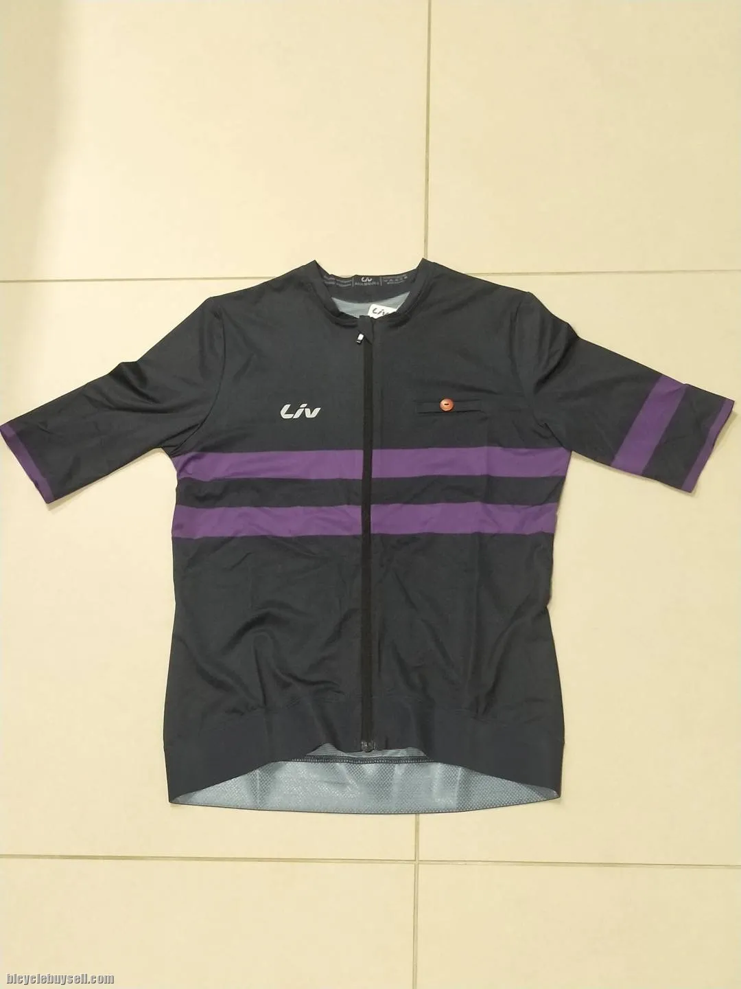 LIV 2nd Element Race Cut Cycling Jersey Short Sleeves in Green-Yellow and NavyBlue-Purple Colors