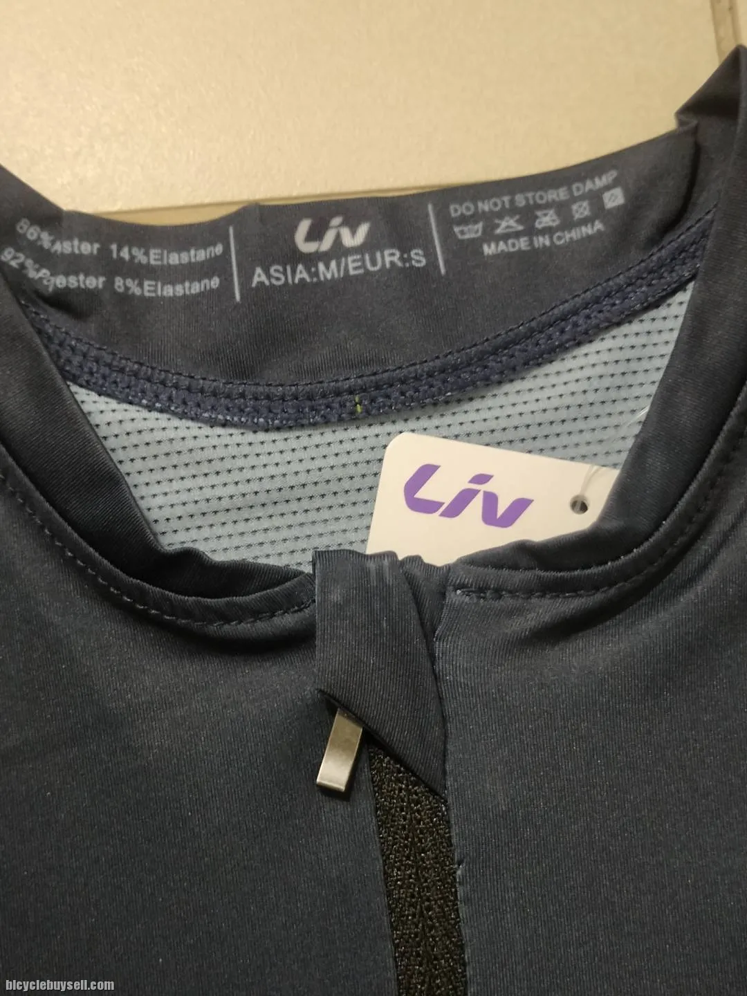 LIV 2nd Element Race Cut Cycling Jersey Short Sleeves in Green-Yellow and NavyBlue-Purple Colors