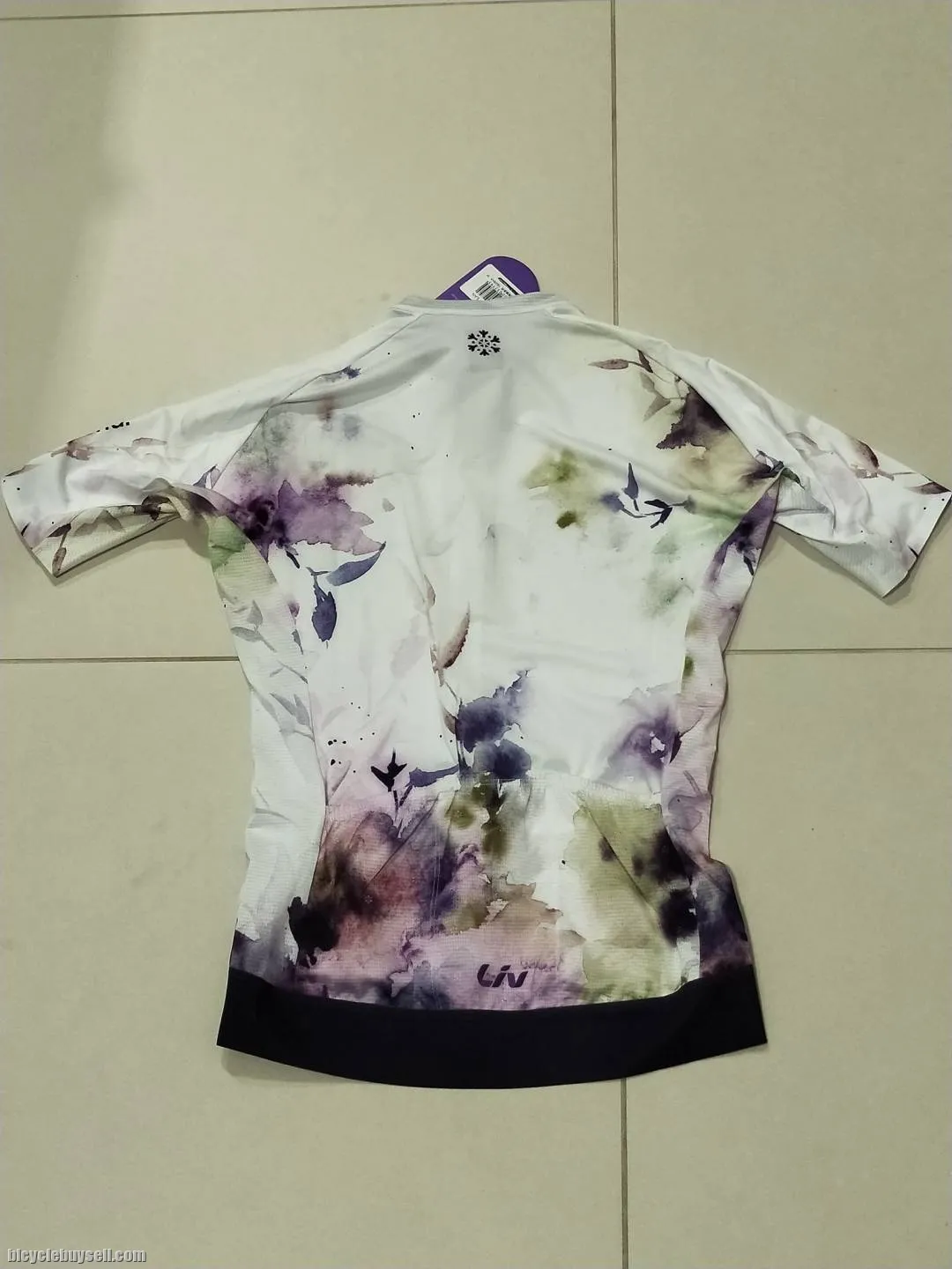 LIV by Giant Rhythm Floral White Cycling Jersey - Race Cut in size S and M only Ultra Cool Fabric