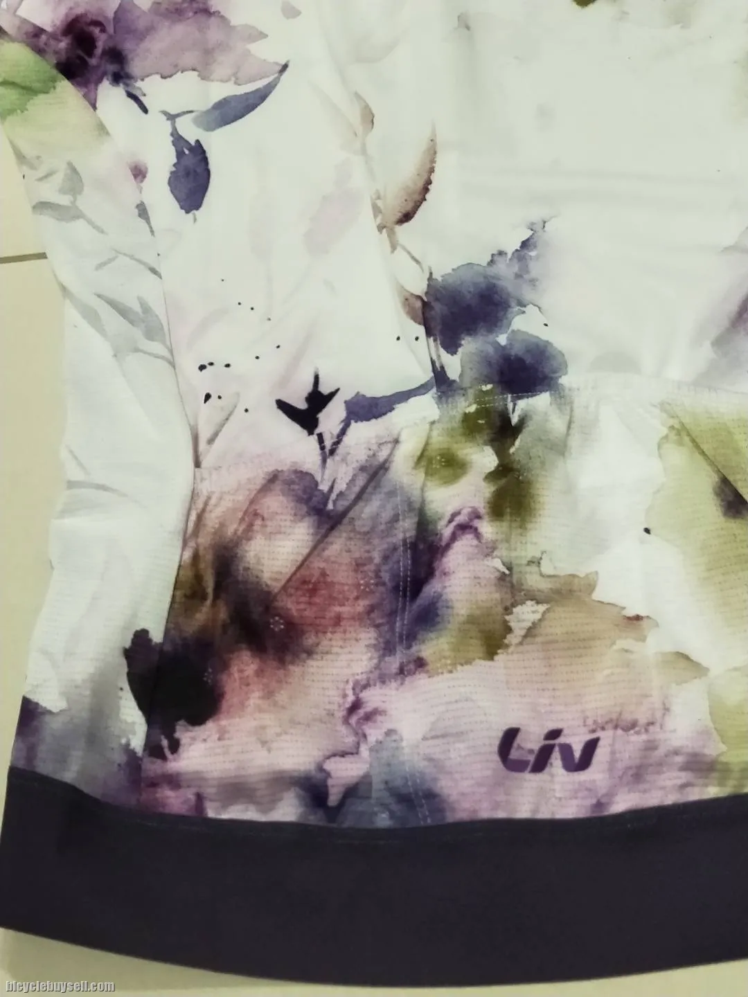 LIV by Giant Rhythm Floral White Cycling Jersey - Race Cut in size S and M only Ultra Cool Fabric