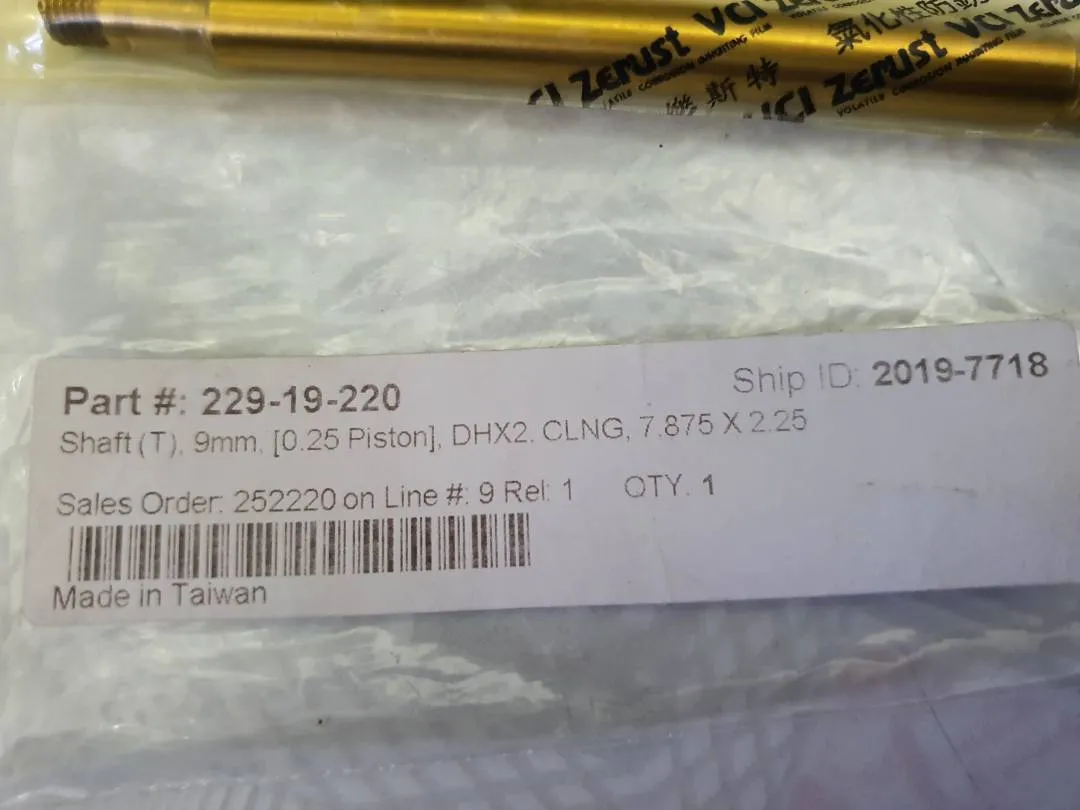 Fox Shock DHX2 9mm Shaft - 7.875 X 2.25