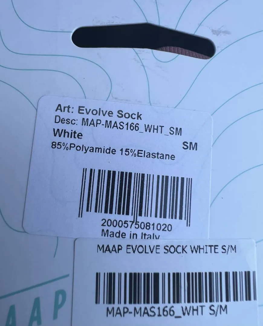 [SOLD] MAAP Evolve Sock - White S/M