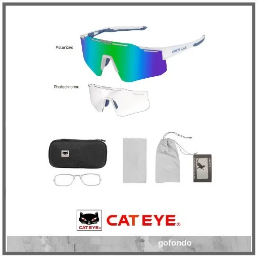 Cateye Sunglasses (White &amp; Blue)