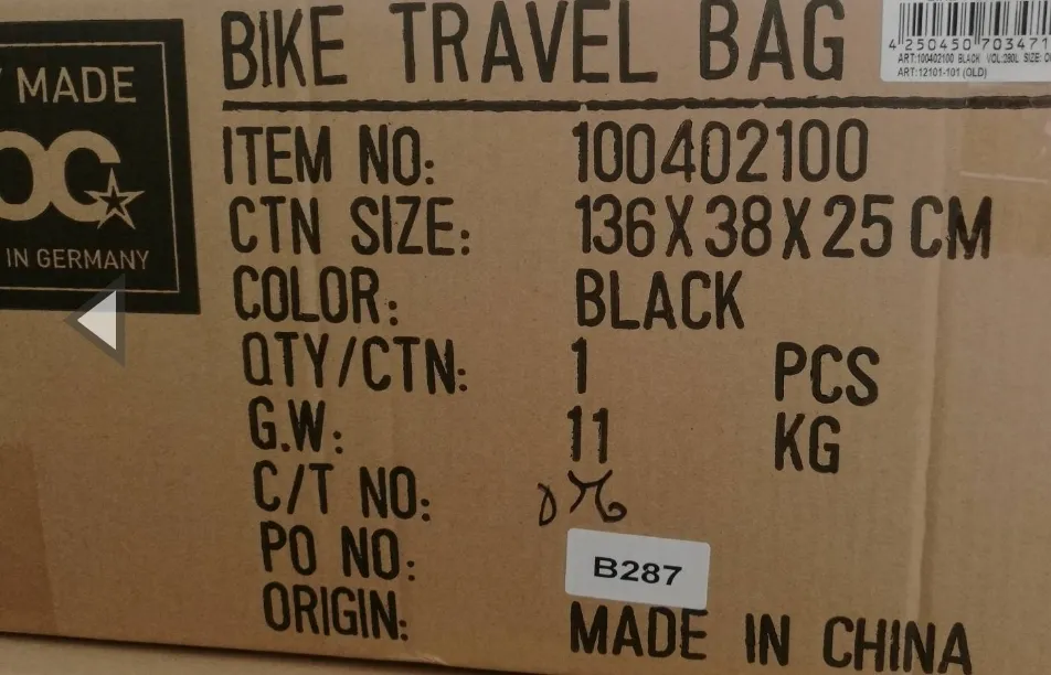 Evoc, Travel Bike Bag (All Black)