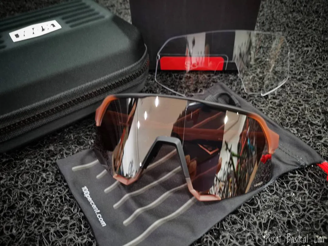 Ride 100% S3 Matte Translucent Brown Fade - Hiper Silver Mirror Lens