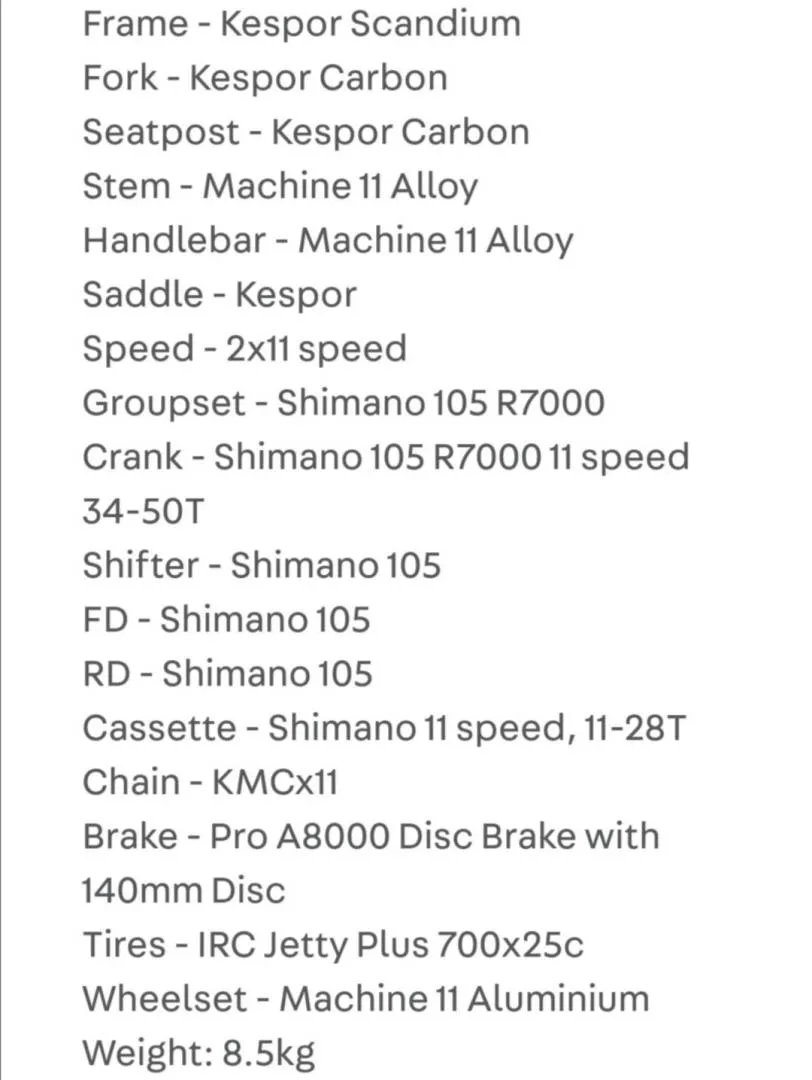 KESPOR EXHORT ROADBIKE SHIMANO 105