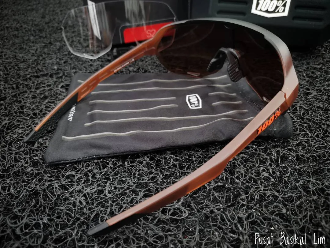 Ride 100% S2 Matte Translucent Brown Fade - hiper Silver Mirror Lens