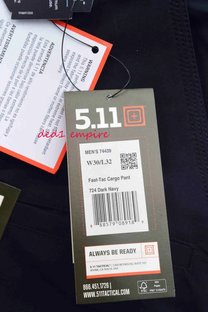 5.11 - seluar taktikal kargo FAST-TAC (ASLI)