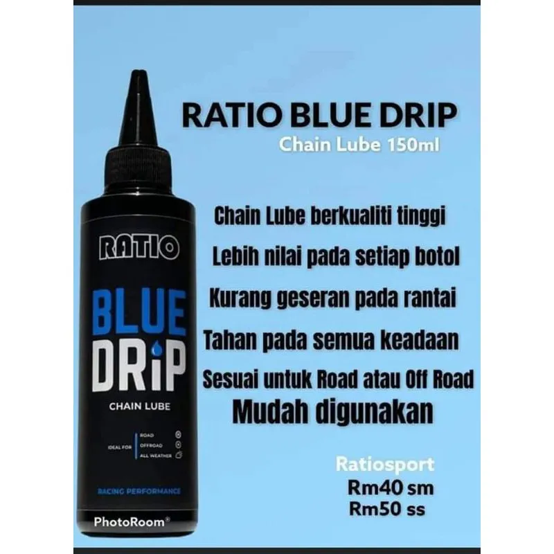 RATIO BLUE DRIP BICYCLE CHAIN LUBE 150ML