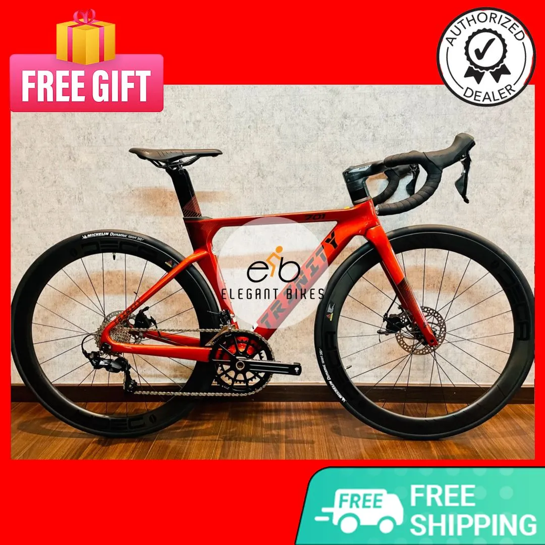 NEW TRINITY ROAD UCI FRAME AERO 11SP R7000 SHIMANO CARBON WHEELSET