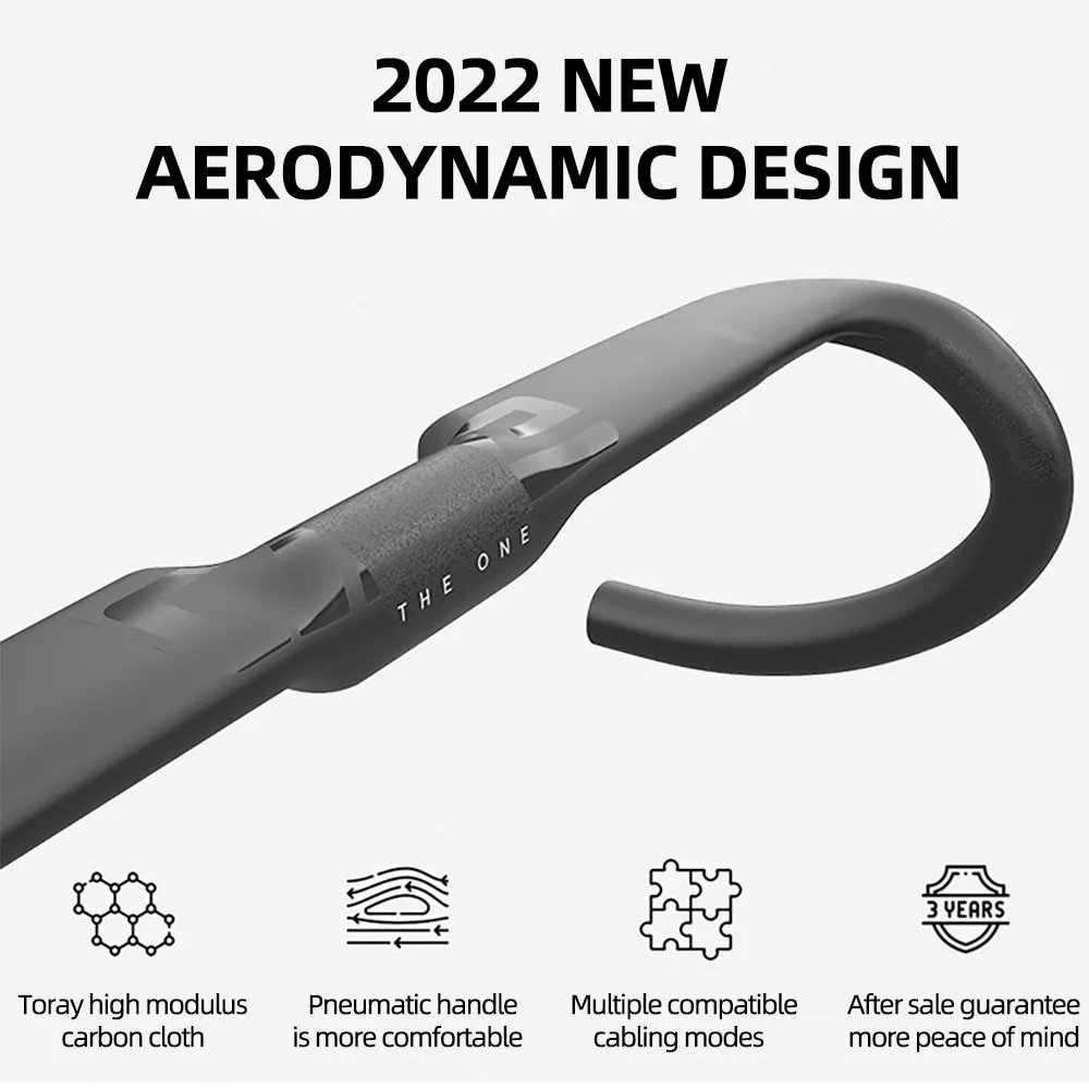 THE ONE AERO Carbon Handlebar Road Bike Short Reach