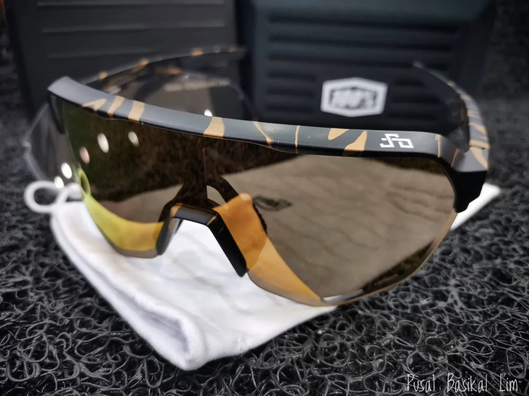 Ride 100 % S2 Peter Sagan LE Metallic Gold Flake HiPER Gold Mirror Lens