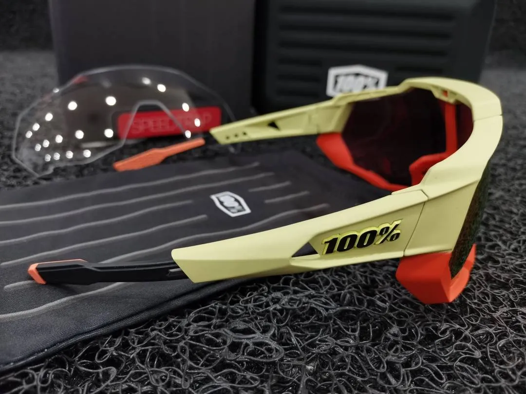 Ride 100% Speedtrap Soft Tact Oxyfire - Hiper Red Multilayer Mirror Lense