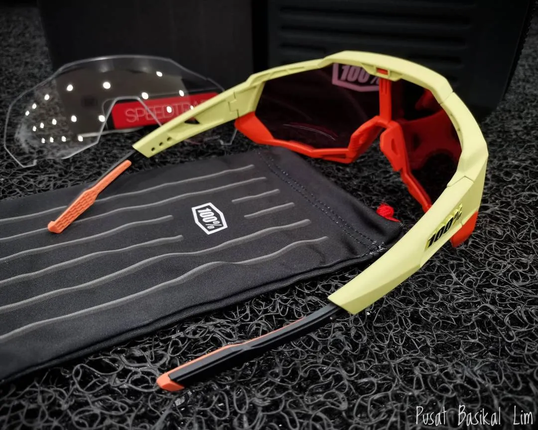Ride 100% Speedtrap Soft Tact Oxyfire - Hiper Red Multilayer Mirror Lense