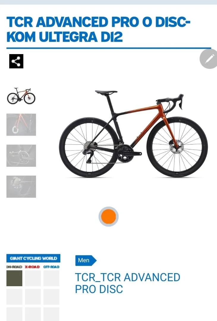 2022 Giant TCR Advance Pro 0 KOM Di2