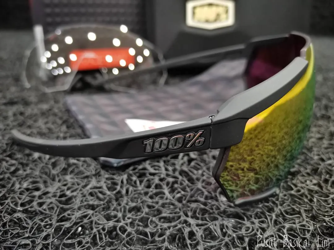Ride 100% Racetrap Soft Tact Black - Hiper Red Multilayer Mirror Lens