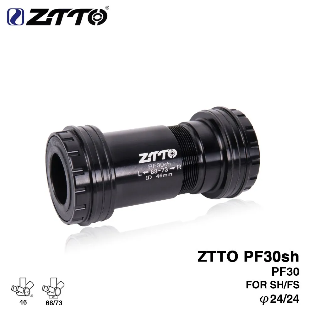 ZTTO PF30 24mm Adapter Press Fit Bottom Brackets Axle MTB Road Bike Shimano Prowheel Spindle Crankse