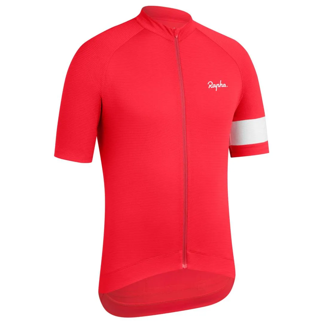 RAPHA MENâ€™S CORE LIGHTWEIGHT JERSEY â€“ RED/WHITE AUTHENTIC