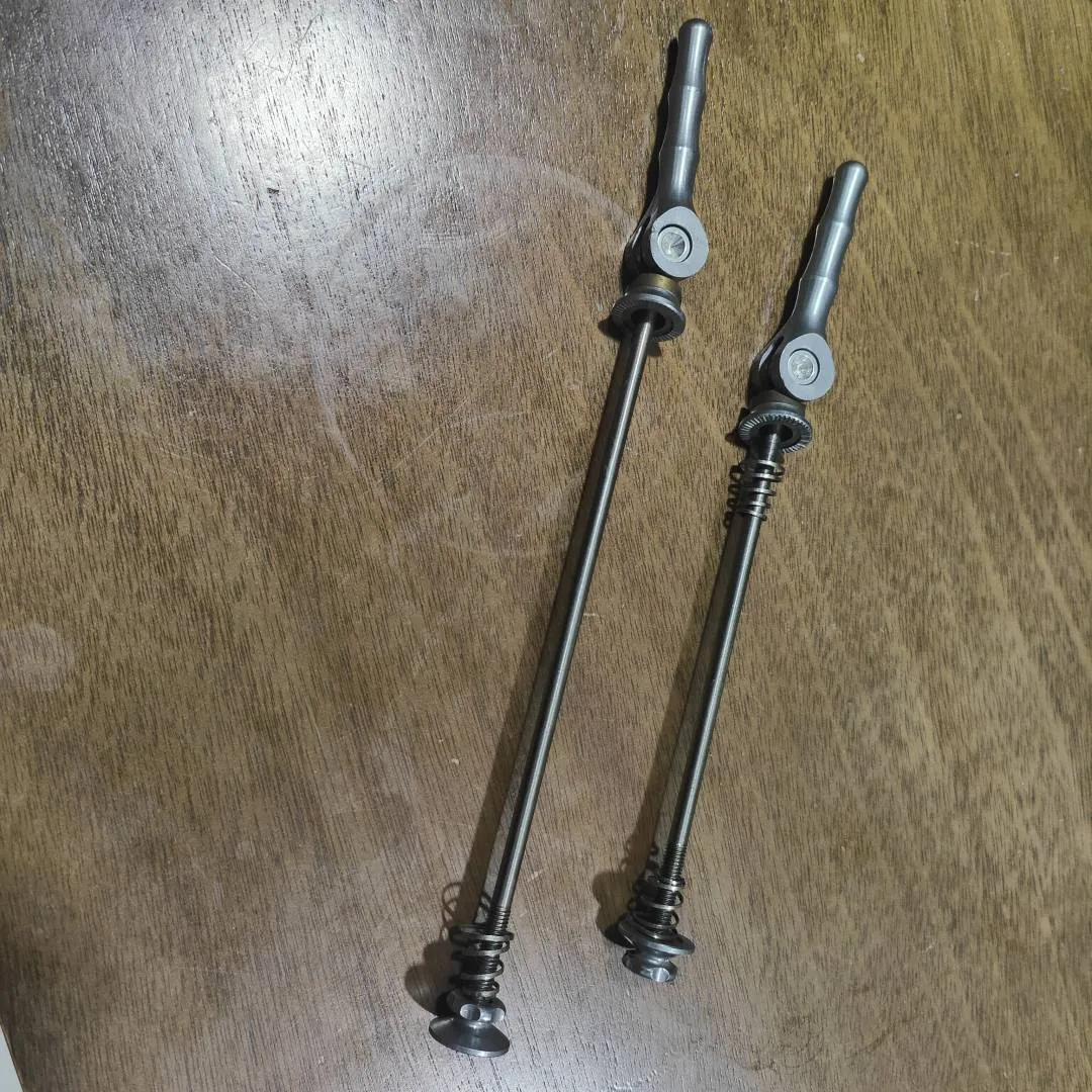 After market titanium skewers for road bike