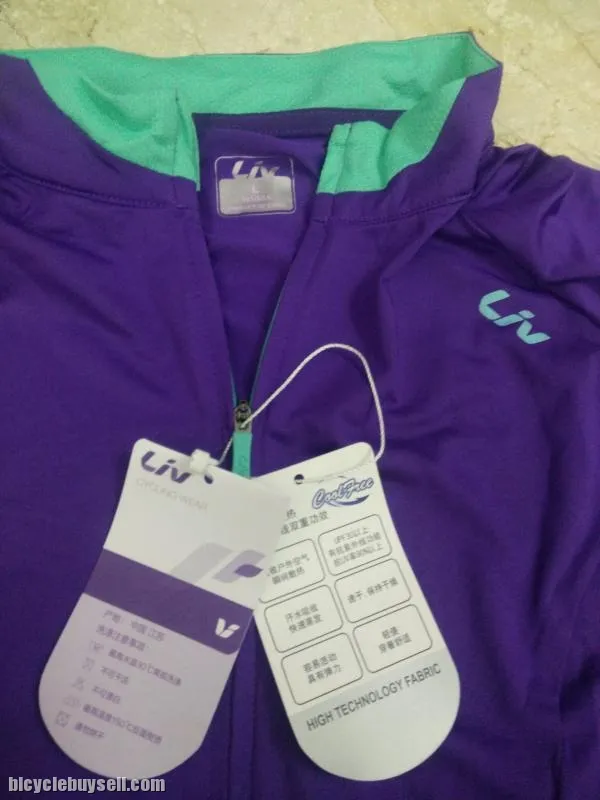 LIV by Giant Sola Series Cycling jersey for women / female with matching arm cooler PURPLE/ BLACK