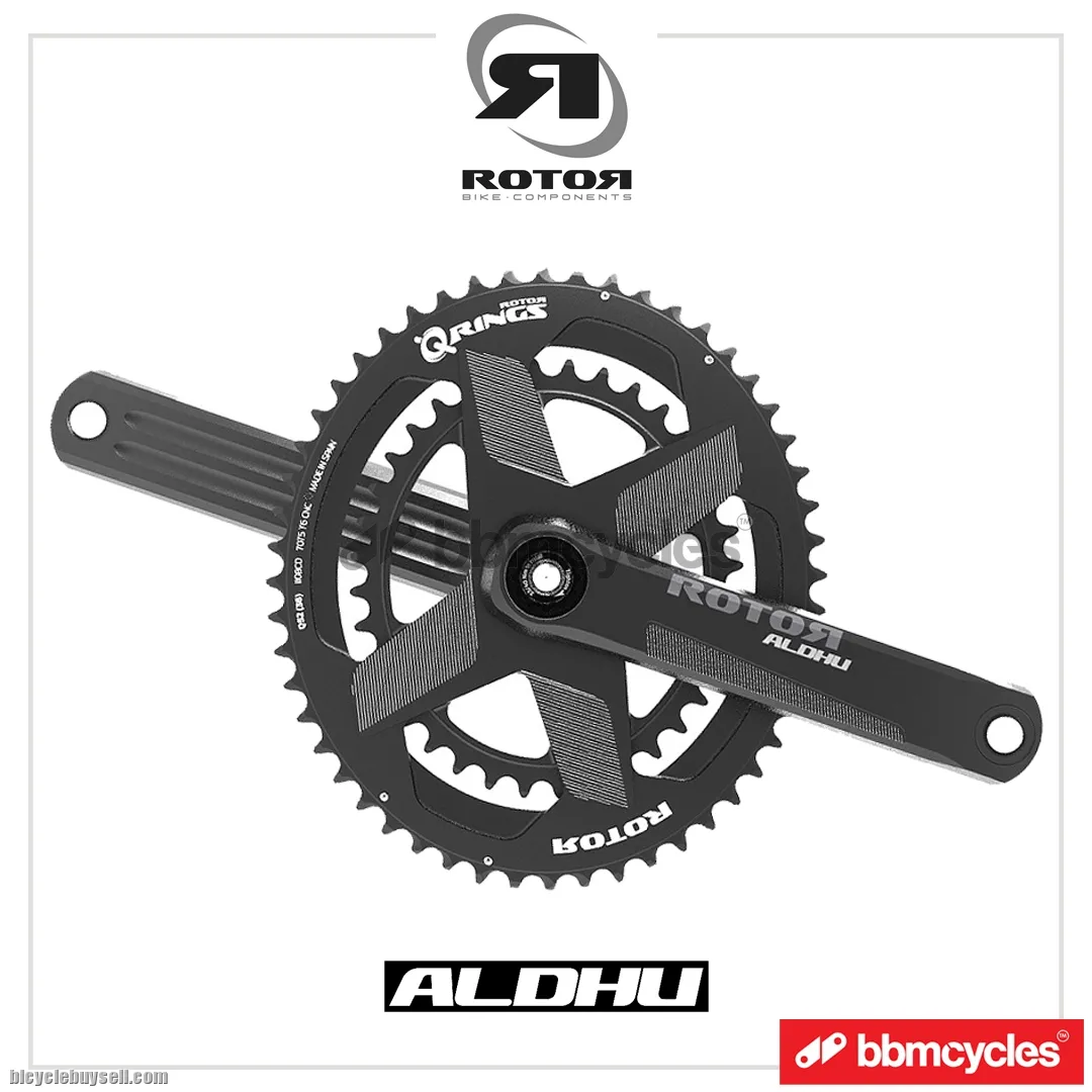 ROTOR ALDHU CRANKSET CNC QRINGS DIRECT MOUNT OVAL MADE IN SPAIN ROAD BIKES SUPER LIGHTWEIGHT