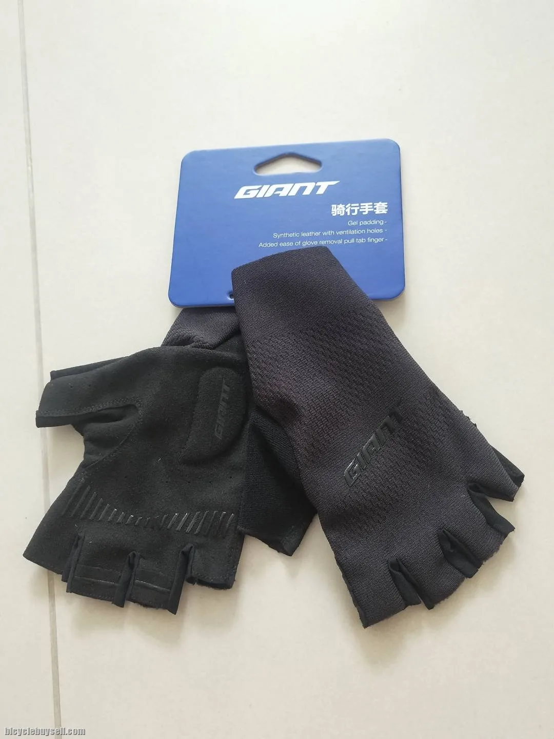 Giant Race Series Half Finger Gloves with Long wrist sleeve Black Only
