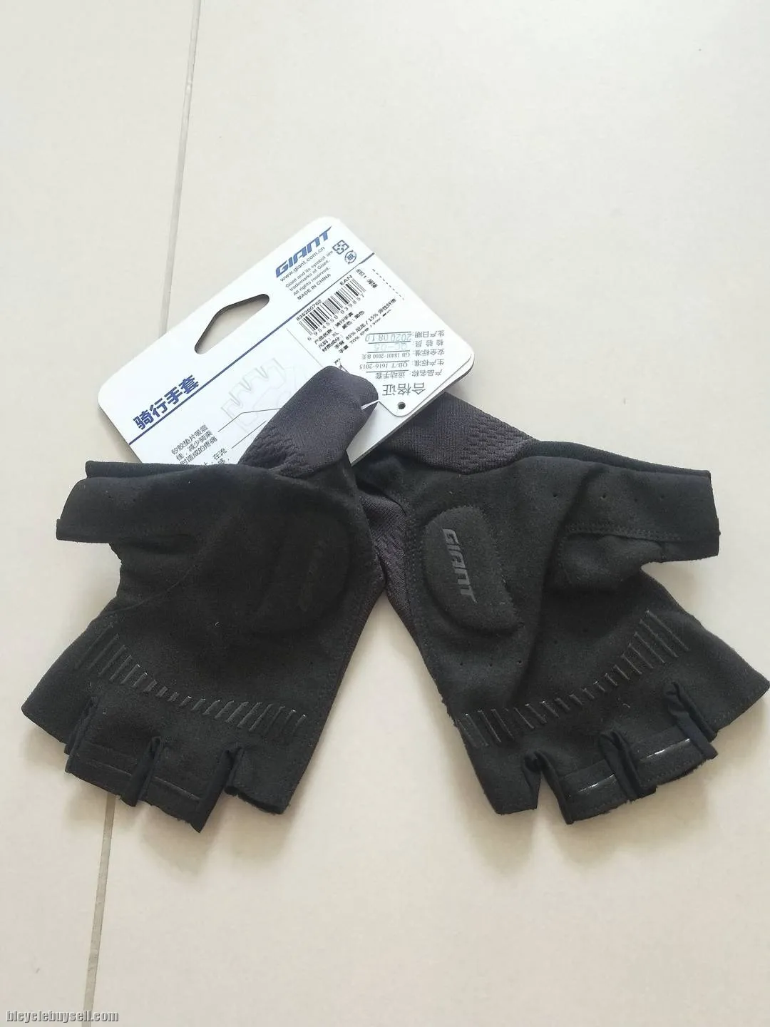Giant Race Series Half Finger Gloves with Long wrist sleeve Black Only