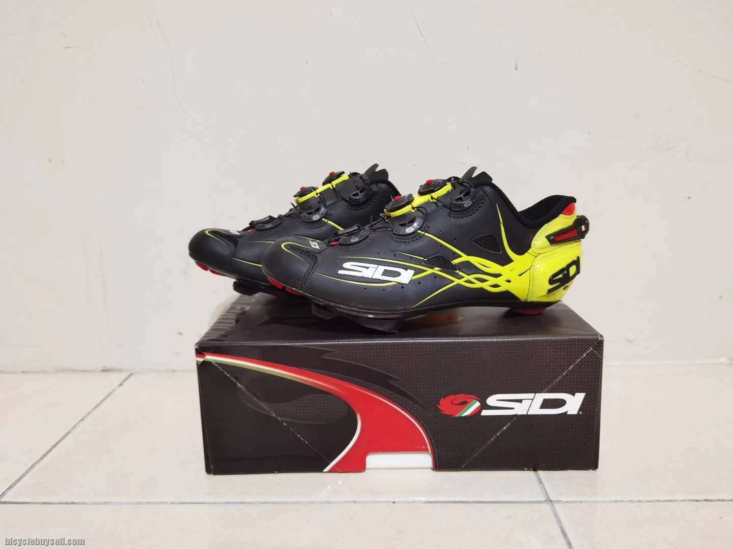 SIDI SHOT MAT BLACK / YELLOW FLUO